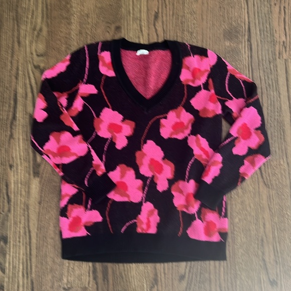 NWOT Cabi Rococo Pullover cotton blend Sweater SZ Small style #4102 pink floral - Picture 5 of 7